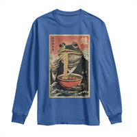 Frog Eat Ramen Long Sleeve Shirt Funny Japanese Noodles Anime Lovers Kawaii Anime - Wonder Print Shop