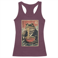 Frog Eat Ramen Racerback Tank Top Funny Japanese Noodles Anime Lovers Kawaii Anime - Wonder Print Shop