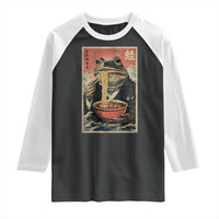 Frog Eat Ramen Raglan Shirt Funny Japanese Noodles Anime Lovers Kawaii Anime - Wonder Print Shop