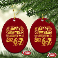 67 New Years Eve Ceramic Ornament Funny Six Seven 2026 Meme 6 7 Numbers Kid Gen Alpha - Wonder Print Shop