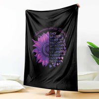 Autoimmune Disease Awereness Throw Blanket I Am The Storm Purple Ribbon