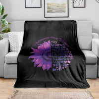 Autoimmune Disease Awereness Throw Blanket I Am The Storm Purple Ribbon