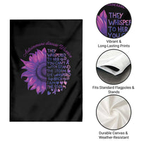 Autoimmune Disease Awereness Garden Flag I Am The Storm Purple Ribbon