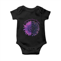 Autoimmune Disease Awereness Baby Onesie I Am The Storm Purple Ribbon