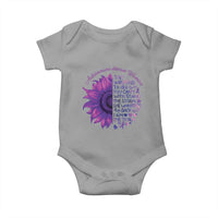 Autoimmune Disease Awereness Baby Onesie I Am The Storm Purple Ribbon