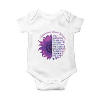 Autoimmune Disease Awereness Baby Onesie I Am The Storm Purple Ribbon