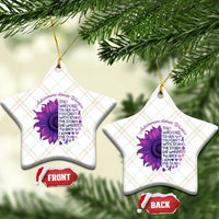 Autoimmune Disease Awereness Ceramic Ornament I Am The Storm Purple Ribbon