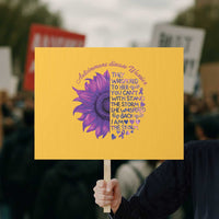 Autoimmune Disease Awereness Protest Sign I Am The Storm Purple Ribbon