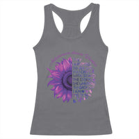 Autoimmune Disease Awereness Racerback Tank Top I Am The Storm Purple Ribbon