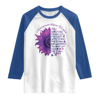 Autoimmune Disease Awereness Raglan Shirt I Am The Storm Purple Ribbon