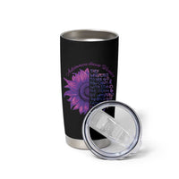 Autoimmune Disease Awereness Tumbler Cup I Am The Storm Purple Ribbon