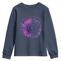 Autoimmune Disease Awereness Youth Sweatshirt I Am The Storm Purple Ribbon