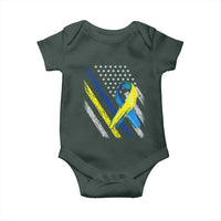 World Down Syndrome Day Baby Onesie Blue Yellow Ribbon American Flag T21 321