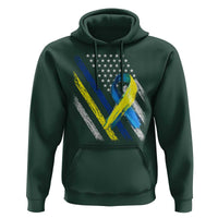 World Down Syndrome Day Hoodie Blue Yellow Ribbon American Flag T21 321