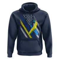 World Down Syndrome Day Hoodie Blue Yellow Ribbon American Flag T21 321
