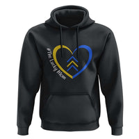 Down Syndrome Mom Hoodie Love Heart Three Arrows Lucky Mama T21 321