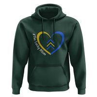 Down Syndrome Mom Hoodie Love Heart Three Arrows Lucky Mama T21 321