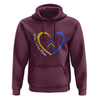 Down Syndrome Mom Hoodie Love Heart Three Arrows Lucky Mama T21 321