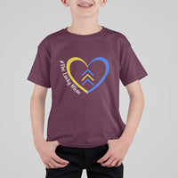 Down Syndrome Mom T Shirt For Kid Love Heart Three Arrows Lucky Mama T21 321
