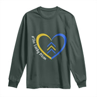 Down Syndrome Mom Long Sleeve Shirt Love Heart Three Arrows Lucky Mama T21 321