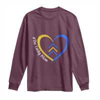 Down Syndrome Mom Long Sleeve Shirt Love Heart Three Arrows Lucky Mama T21 321