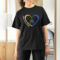 Down Syndrome Mom T Shirt For Women Love Heart Three Arrows Lucky Mama T21 321