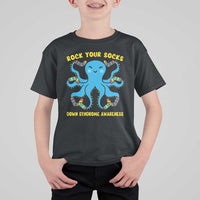 World Down Syndrome Day T Shirt For Kid Octopus Rock Your Sock Support 321