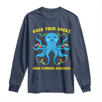 World Down Syndrome Day Long Sleeve Shirt Octopus Rock Your Sock Support 321