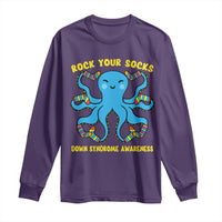 World Down Syndrome Day Long Sleeve Shirt Octopus Rock Your Sock Support 321