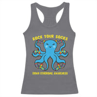 World Down Syndrome Day Racerback Tank Top Octopus Rock Your Sock Support 321