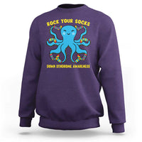 World Down Syndrome Day Sweatshirt Octopus Rock Your Sock Support 321