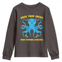 World Down Syndrome Day Youth Sweatshirt Octopus Rock Your Sock Support 321