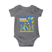 World Down Syndrome Day Baby Onesie Blue Yellow Ribbon Down Right Perfect Awareness Support