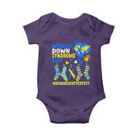 World Down Syndrome Day Baby Onesie Blue Yellow Ribbon Down Right Perfect Awareness Support