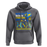 World Down Syndrome Day Hoodie Blue Yellow Ribbon Down Right Perfect Awareness Support