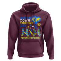 World Down Syndrome Day Hoodie Blue Yellow Ribbon Down Right Perfect Awareness Support