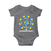 World Down Syndrome Day Baby Onesie 321 Awareness Support Blue Yellow Ribbon Down Right Perfect