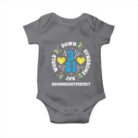 World Down Syndrome Day Baby Onesie 321 Awareness Support Blue Yellow Ribbon