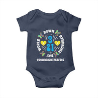 World Down Syndrome Day Baby Onesie 321 Awareness Support Blue Yellow Ribbon