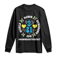 World Down Syndrome Day Long Sleeve Shirt 321 Awareness Support Blue Yellow Ribbon