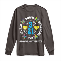 World Down Syndrome Day Long Sleeve Shirt 321 Awareness Support Blue Yellow Ribbon
