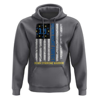 World Down Syndrome Day Hoodie Blue Yellow Ribbon American Flag 321