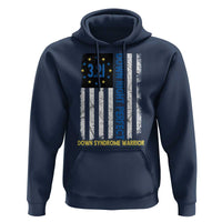 World Down Syndrome Day Hoodie Blue Yellow Ribbon American Flag 321