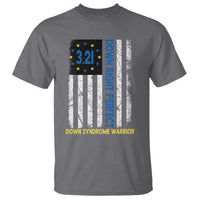 World Down Syndrome Day T Shirt Blue Yellow Ribbon American Flag 321
