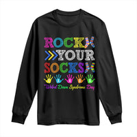 World Down Syndrome Day Long Sleeve Shirt Rock Your Socks Awareness Support 321