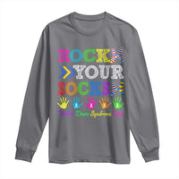 World Down Syndrome Day Long Sleeve Shirt Rock Your Socks Awareness Support 321