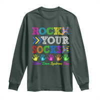 World Down Syndrome Day Long Sleeve Shirt Rock Your Socks Awareness Support 321