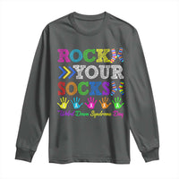 World Down Syndrome Day Long Sleeve Shirt Rock Your Socks Awareness Support 321