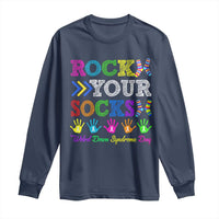 World Down Syndrome Day Long Sleeve Shirt Rock Your Socks Awareness Support 321