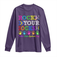 World Down Syndrome Day Long Sleeve Shirt Rock Your Socks Awareness Support 321